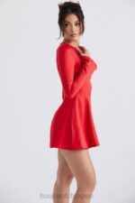 衣類 House of CB サシャ レッドサテン ミニドレス 0N8J352 - Image 8