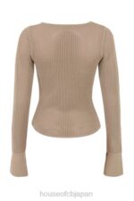 衣類 House of CB サバンナ トープ ニット ロングスリーブ トップ 0N8J709 - Image 3