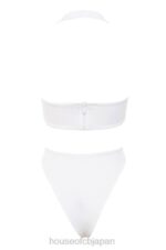 衣類 House of CB サバンナホワイトクロスオーバーホルターワンピース水着 0N8J1244 - Image 7