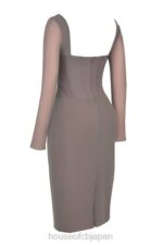 衣類 House of CB サフランモカコルセットミディドレス 0N8J118 - Image 6
