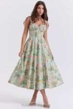 衣類 House of CB サブリナ ライト ジェイド プリント ビスチェ サンドレス 0N8J249 - Image 11