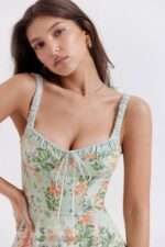 衣類 House of CB サブリナ ライト ジェイド プリント ビスチェ サンドレス 0N8J249 - Image 12