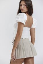衣類 House of CB サマヤ ホワイト ギャザー トップ 0N8J668 - Image 10