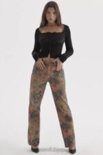 衣類 House of CB サミア フローラル プリント ジーンズ 0N8J638 - Image 6