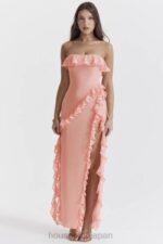 衣類 House of CB サリナ アプリコット フリル マキシドレス 0N8J234 - Image 9