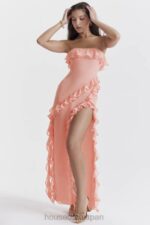 衣類 House of CB サリナ アプリコット フリル マキシドレス 0N8J234 - Image 10
