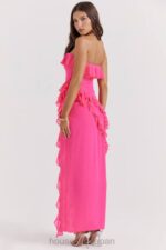 衣類 House of CB サリナ フクシア フリル マキシドレス 0N8J189 - Image 15