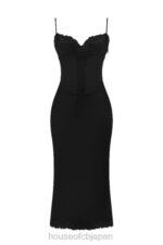 衣類 House of CB サルマ ブラックサテンスリップドレス 0N8J283 - Image 4