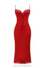 衣類 House of CB サルマ レッドローズサテンスリップドレス 0N8J293 - Image 5