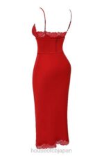 衣類 House of CB サルマ レッドローズサテンスリップドレス 0N8J293 - Image 6