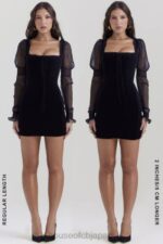 衣類 House of CB シアナブラックベルベットミニドレス 0N8J120 - Image 14
