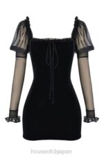 衣類 House of CB シアナブラックベルベットミニドレス 0N8J120 - Image 4
