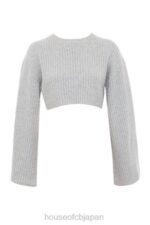 衣類 House of CB シャナ グレー オーバーサイズ クロップ リブセーター 0N8J771 - Image 2