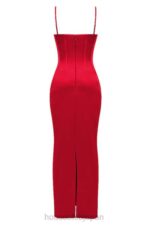 衣類 House of CB シャニレッドサテンコルセットマキシドレス 0N8J357 - Image 9