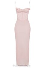 衣類 House of CB シャーメイン ブラッシュ ピンク コルセット マキシ ドレス 0N8J536 - Image 7
