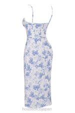 衣類 House of CB シャーロット ブルー プリント コルセット ミディドレス 0N8J268 - Image 5