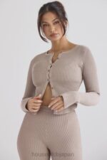 衣類 House of CB シルビア トープ リブニット カーディガン 0N8J696 - Image 7