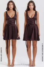 衣類 House of CB シーマリッチブラウンミニドレス 0N8J143 - Image 4