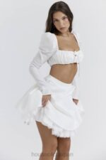 衣類 House of CB シーラ ホワイト パフスリーブ トップ 0N8J669 - Image 11