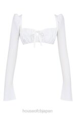 衣類 House of CB シーラ ホワイト パフスリーブ トップ 0N8J669 - Image 4