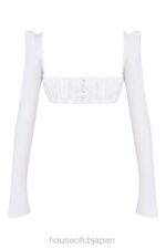 衣類 House of CB シーラ ホワイト パフスリーブ トップ 0N8J669 - Image 6