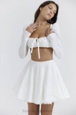 衣類 House of CB シーラ ホワイト パフスリーブ トップ 0N8J669 - Image 7
