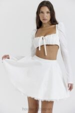 衣類 House of CB シーラ ホワイト パフスリーブ トップ 0N8J669 - Image 8