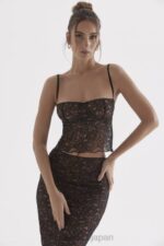 衣類 House of CB ジャシンタ ブラック レース キャミ トップ 0N8J686 - Image 6