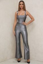 衣類 House of CB ジャスシルバーキックフレアパンツ 0N8J992 - Image 4