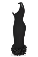 衣類 House of CB ジュニパーブラックペプラムミディドレス 0N8J346 - Image 5