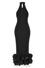衣類 House of CB ジュニパーブラックペプラムミディドレス 0N8J346 - Image 6