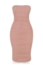 衣類 House of CB ジュリアナ ブラッシュ ストラップレス シャーリング ミディドレス 0N8J481 - Image 6
