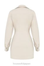 衣類 House of CB ジュリエッタ ベージュリネンカットアウトシャツドレス 0N8J548 - Image 6