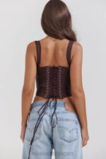 衣類 House of CB ジーニ リッチブラウン レースバックコルセット 0N8J11 - Image 6