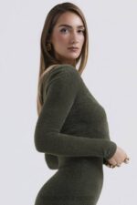 衣類 House of CB ジーンカーキのふんわりニットカーディガン 0N8J658 - Image 10