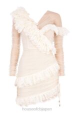 衣類 House of CB スイバ アイボリーレースフリルミニドレス 0N8J620 - Image 14