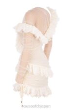 衣類 House of CB スイバ アイボリーレースフリルミニドレス 0N8J620 - Image 3