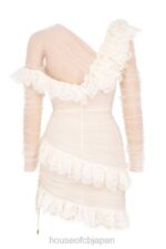 衣類 House of CB スイバ アイボリーレースフリルミニドレス 0N8J620 - Image 4