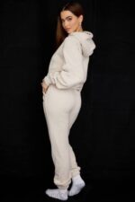 衣類 House of CB スカイ オートミール フリース バック ジョギング パンツ 0N8J953 - Image 5