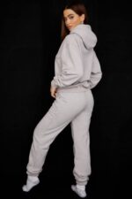 衣類 House of CB スカイ ライトグレー バック フリース ジョギング パンツ 0N8J944 - Image 9