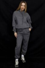 衣類 House of CB スカイダークグレーフリースバックジョギングパンツ 0N8J945 - Image 2
