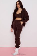 衣類 House of CB スカイチョコレートフリースバックジョギングパンツ 0N8J975 - Image 11