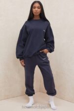 衣類 House of CB スカイネイビーフリースバックジョギングパンツ 0N8J1007