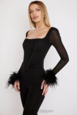 衣類 House of CB ステラブラックメッシュトリムコルセット 0N8J70 - Image 5