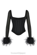 衣類 House of CB ステラブラックメッシュトリムコルセット 0N8J70 - Image 8
