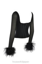 衣類 House of CB ステラブラックメッシュトリムコルセット 0N8J70 - Image 9