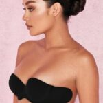 衣類 House of CB ストラップレス バックレス モールド スティッキー ブラジャー - ブラック 0N8J1316
