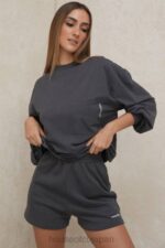 衣類 House of CB ストラータ チャコール ロングスリーブトップ 0N8J784 - Image 2