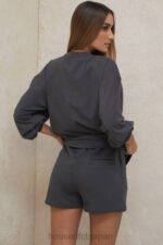 衣類 House of CB ストラータ チャコール ロングスリーブトップ 0N8J784 - Image 12