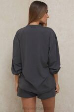 衣類 House of CB ストラータ チャコール ロングスリーブトップ 0N8J784 - Image 13